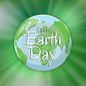 Earth day logo design. World environment day. Ecology concept. Vector Illustration.