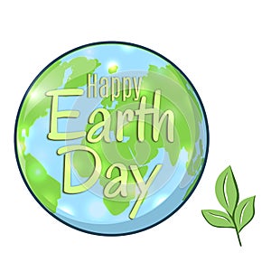 Earth day logo design. World environment day. Ecology concept. Vector Illustration.