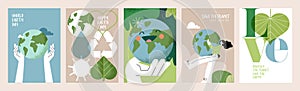 Earth day poster set.