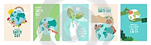 Earth day poster set