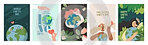 Earth day poster set.