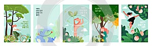 Earth day poster set.