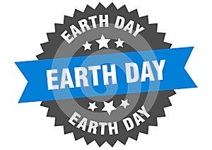 earth day sign. earth day circular band label. earth day sticker