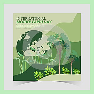 earth day social media post. Environmental problems and environmental protection. mother earth day banner. happy world earth day