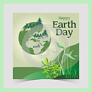 earth day social media post. Environmental problems and environmental protection. mother earth day banner. happy world earth day