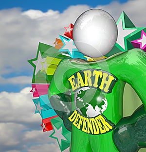 Earth Defender Super Hero Environmentalist Activist