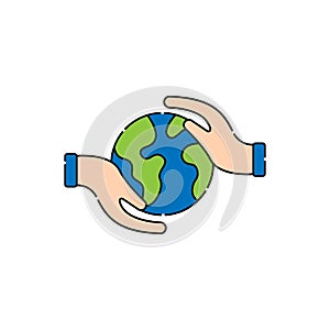 Earth. Earth environment icon. Earth day icon. Earth day vector. Earth day icon sign for logo, web, app, UI