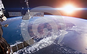 Earth. Elements furnished by NASA