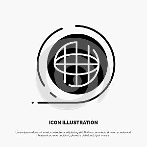 Earth, Environment, Planet, Shaping, Terra solid Glyph Icon vector