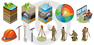 Earth Exploration Isometric Icons