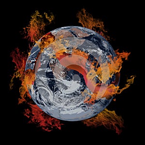 Earth on fire.