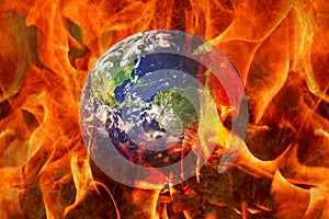 Earth Fire Burning Planet Disaster