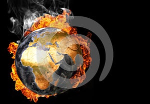 Earth in flames