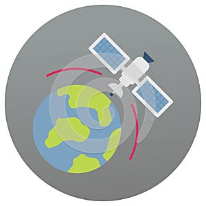 Earth Flat background vector icon which can easily modify or edit photo