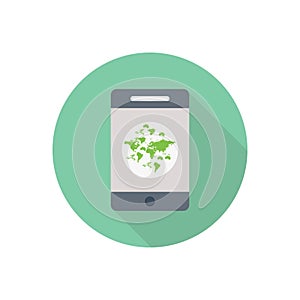 Earth flat color icon