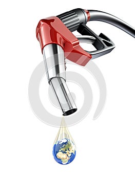 Earth in fuel drop