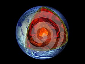 Earth geological section photo
