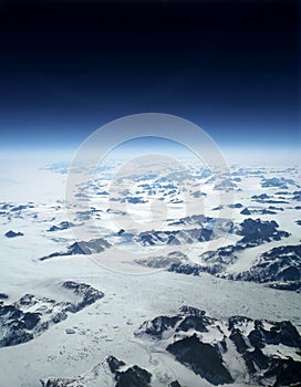 Earth Glaciers Horizon & Space