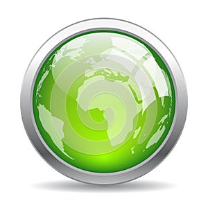 Earth glass web button