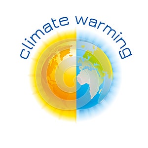 Earth and Global Warming Vector Illustration