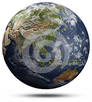 Earth globe - Asia and Oceania