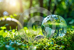 Earth globe, a concept of climate change, global warming and environment preservation