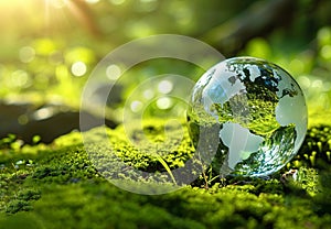 Earth globe, a concept of climate change, global warming and environment preservation