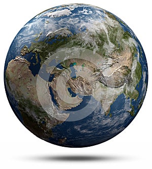 Earth globe - Eurasia