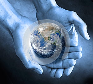 Earth Globe Hands Sustainable Climate