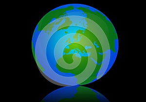 Earth globe illustration, world in