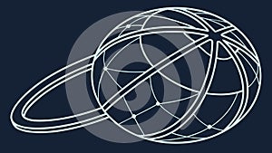 Earth Globe with Interconnected Grid: Global Connectivity, vector design Generative AI