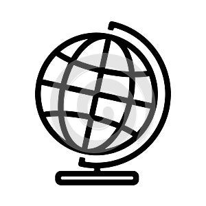 Earth globe line icon