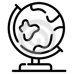 earth globe line icon