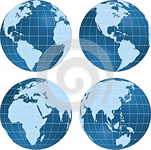 Earth globe planet view.