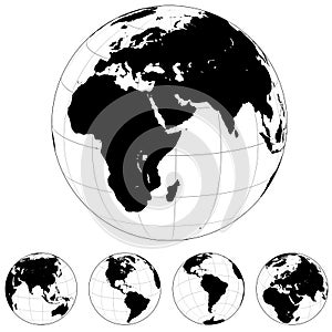 Earth globe shapes