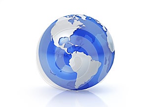 Earth globe stylized. Americas view