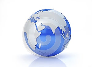 Earth globe stylized. Asia view