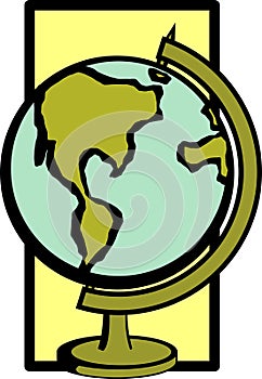 Earth globe vector illustration
