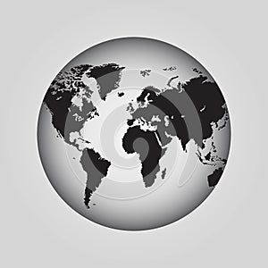 Earth globe vector illustration isolated