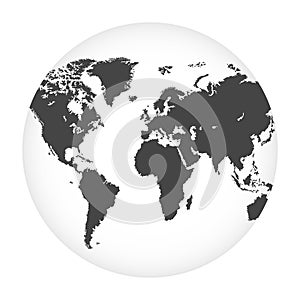Earth globe vector illustration isolated