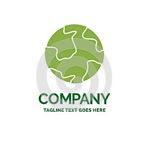 earth, globe, world, geography, discovery Flat Business Logo tem