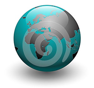 Earth globe, world, vector
