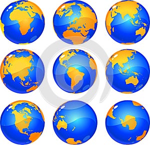 Země globusy 