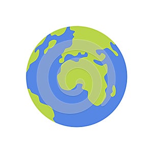 Earth globes icon on white background. Vector illustration in trendy flat style. EPS 10