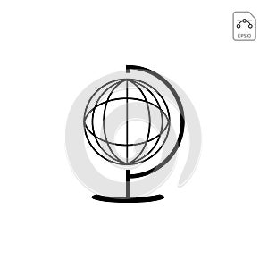 Earth globes isolated on white background. Flat planet Earth icon. Vector illustration or logo inspiration