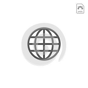 Earth globes isolated on white background. Flat planet Earth icon. Vector illustration or logo inspiration