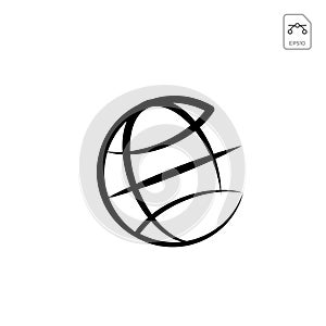 Earth globes isolated on white background. Flat planet Earth icon. Vector illustration or logo inspiration