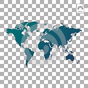 Map Earth globes isolated on white background. Flat planet Earth icon. Vector illustration.