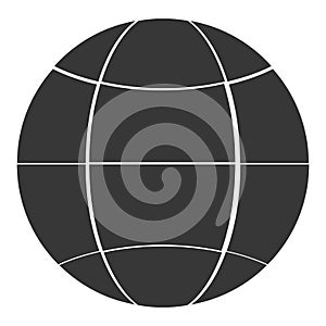 earth glove with latitudes and meridians icon