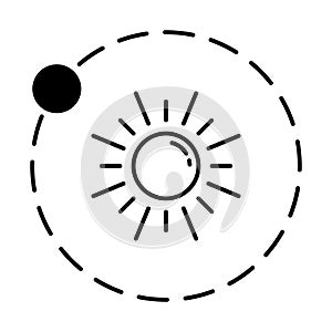 Earth Half Glyph and Line mixing Vector icon which can easily modify or edit photo